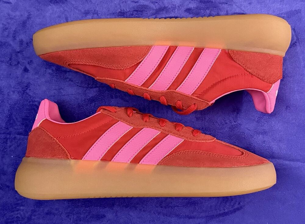 Adidas Barreda Decode J GS Sz 6 / Womens 7 Red Hot Pink Gum Suede JR0759 NIB
